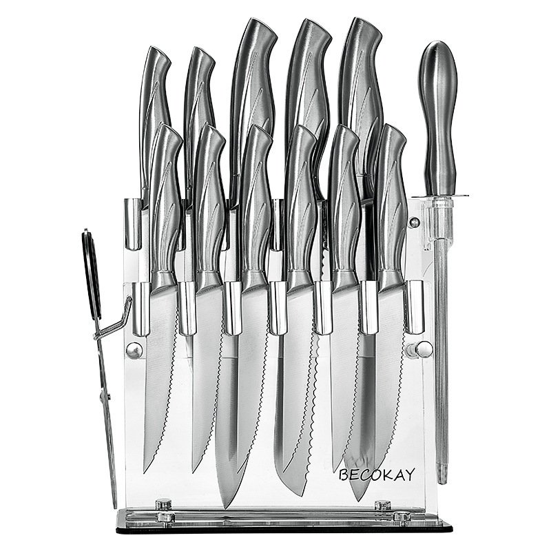 13piece Stainless Steel Hollow Handle Kitchen Knife Set