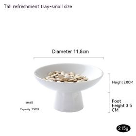 High Leg Tea Cake Tray Ceramic (Option: Small Size)