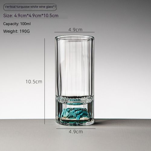 Diamond Surface Gold Foil Jinshan Liquor Crystal Glass