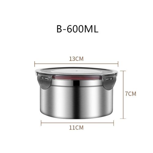 304 Stainless Steel Fresh-keeping Food Storage Box Sealed