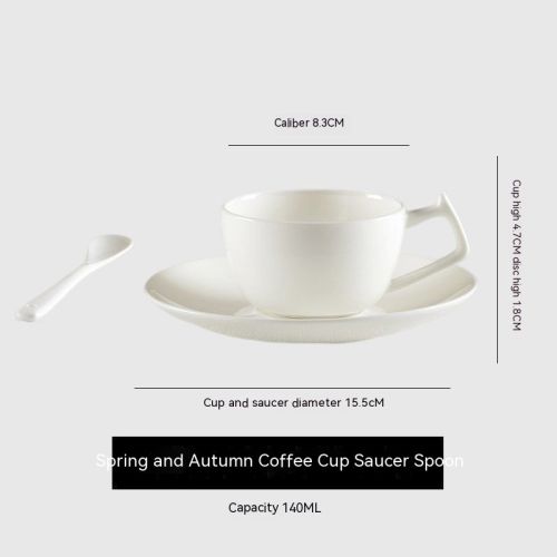 Coffee Set Ceramic Pure White European Afternoon Tea