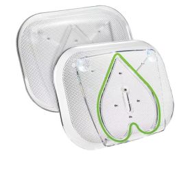 Refrigerator Rotating Tray Heart-shaped Track Transparent Rectangular Refrigerator Storage Tray Dining Tray Kitchen Gadgets (Option: Small Size Boxed)